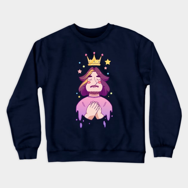 Grump Prince Crewneck Sweatshirt by gorillaprutt